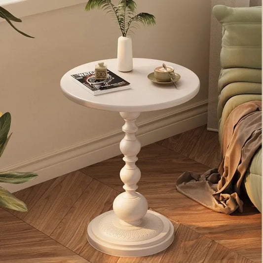 **Minimalistischer Runder Beistelltisch – Eleganter Vintage-Stil für Ihr Zuhause** 0