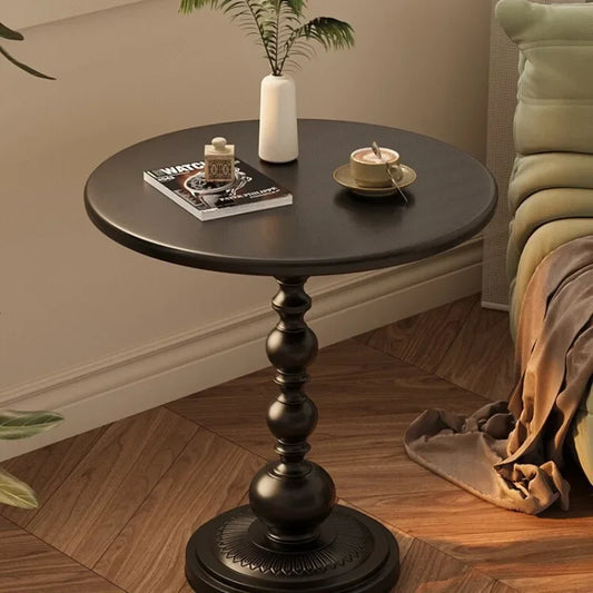 **Minimalistischer Runder Beistelltisch – Eleganter Vintage-Stil für Ihr Zuhause** 1