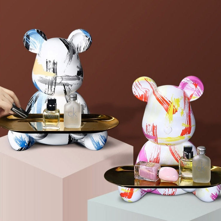 Moderne Graffiti-Skulptur mit Tablett – Künstlerische Akzente für Urbanen Stil 6