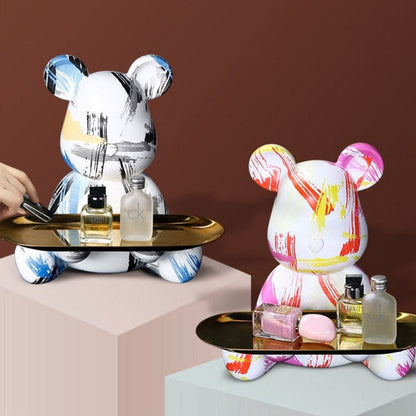 Moderne Graffiti-Skulptur mit Tablett – Künstlerische Akzente für Urbanen Stil 6