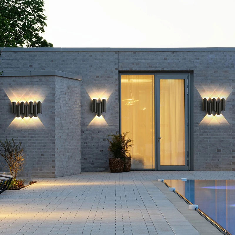 Moderne Wasserdichte Aluminiumwandlampe – Stilvolle Außenbeleuchtung für Einladendes Ambiente 4