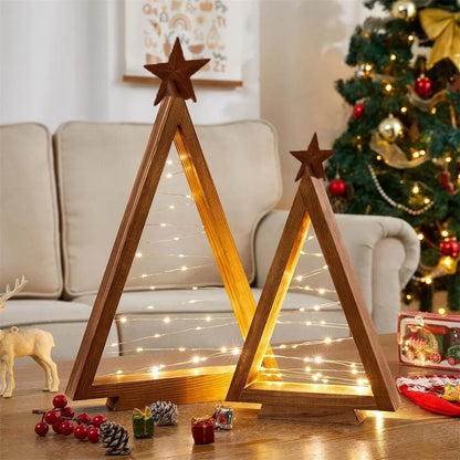Moderner Adventsbaum Aus Holz Mit Lichtern – Stilvolle Weihnachtsbeleuchtung Für Ihr Zuhause 0