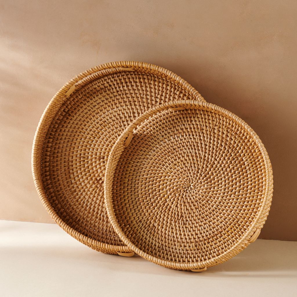 Natürliches Rattan-Tablett 30 cm – Stilvolle Eleganz Für Ihr Zuhause 0