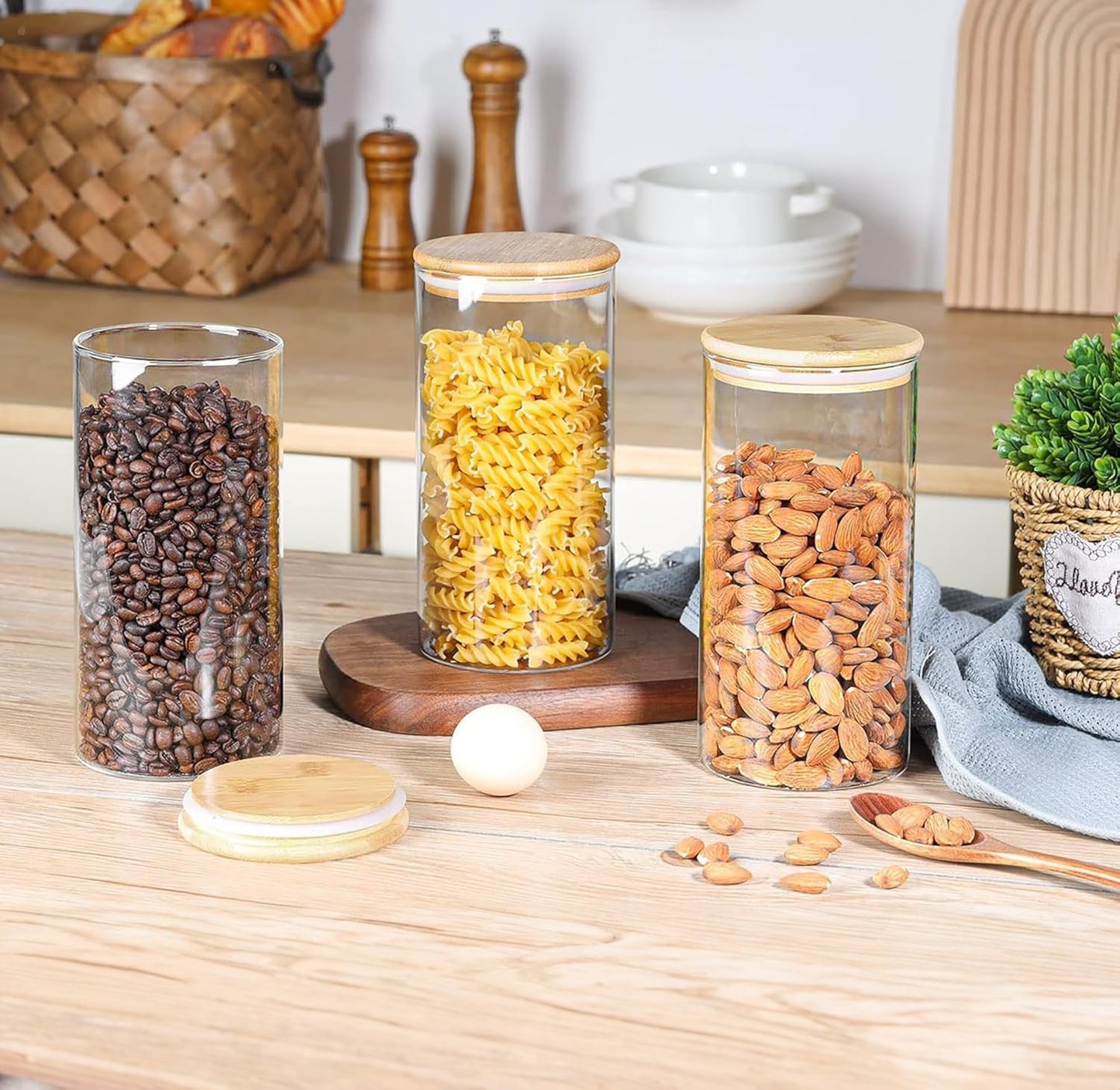 **Neo-Set Zylinder-Kanistergläser – Stilvolle und Praktische Aufbewahrungslösung** 1