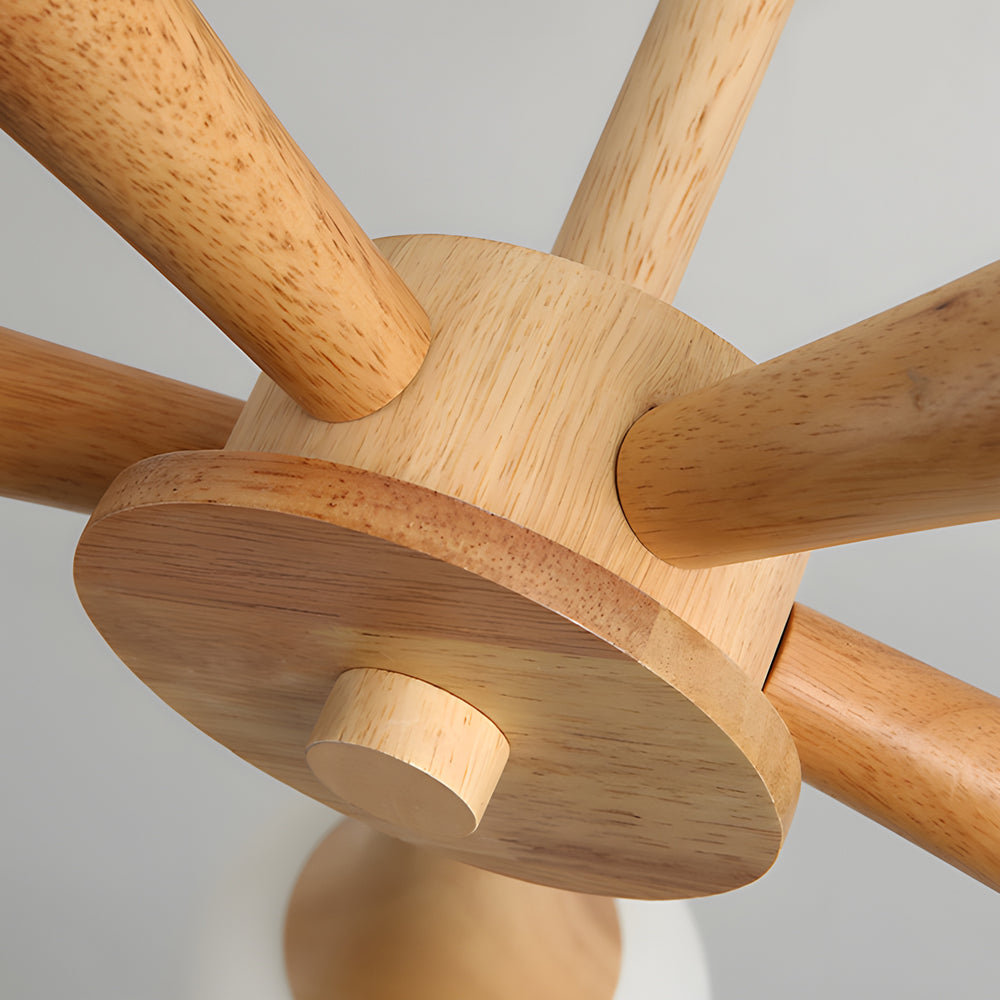 NordicGlow Kronleuchter Holz und Glas – Skandinavische Eleganz für Ihr Zuhause 5