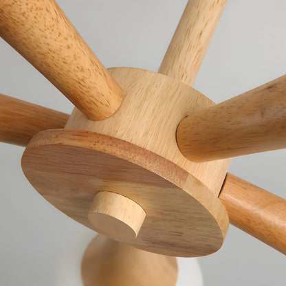 NordicGlow Kronleuchter Holz und Glas – Skandinavische Eleganz für Ihr Zuhause 5