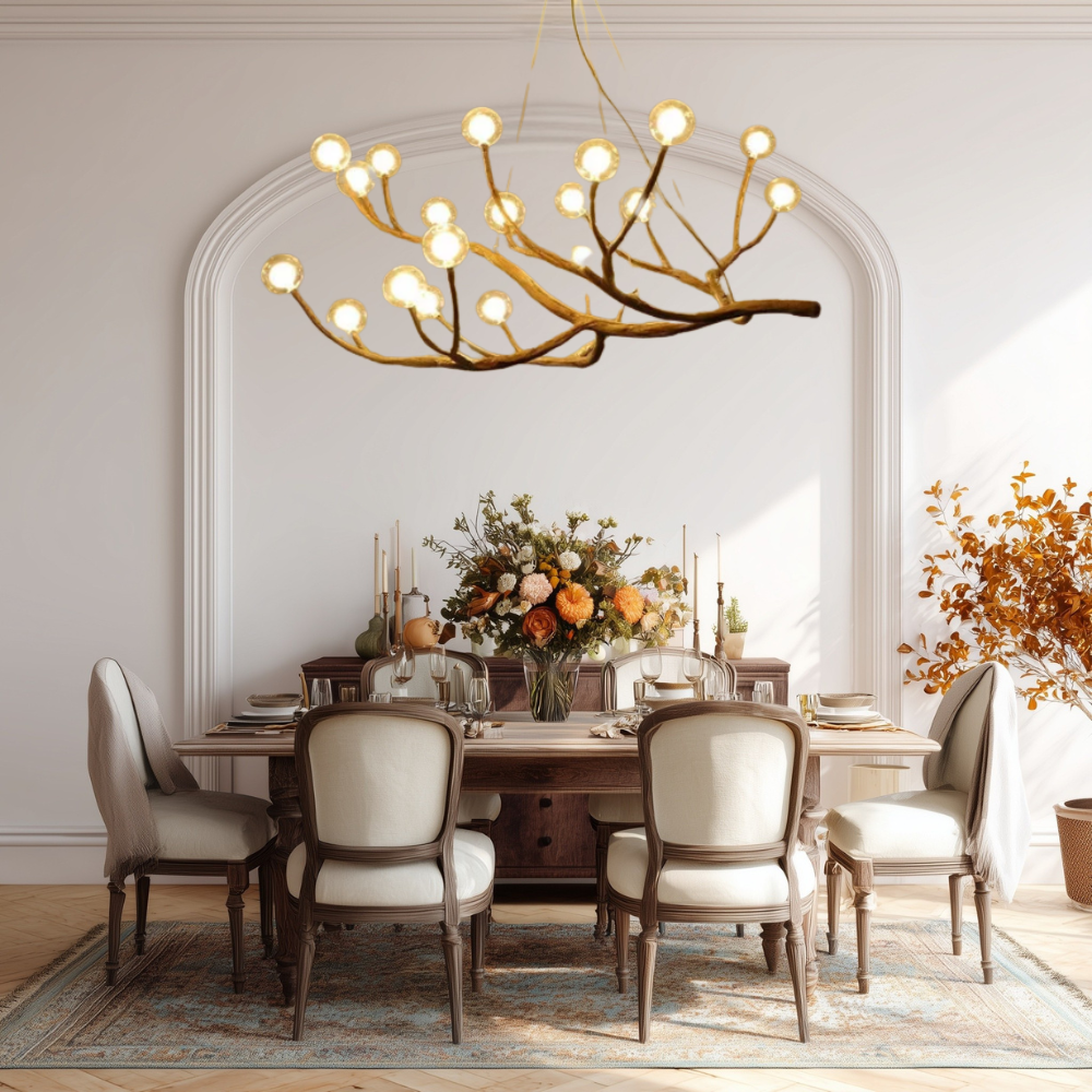 Nordischer Rustikaler Baumzweig-Hängeleuchter – Einladende Lichtakzente für Ihr Zuhause 1