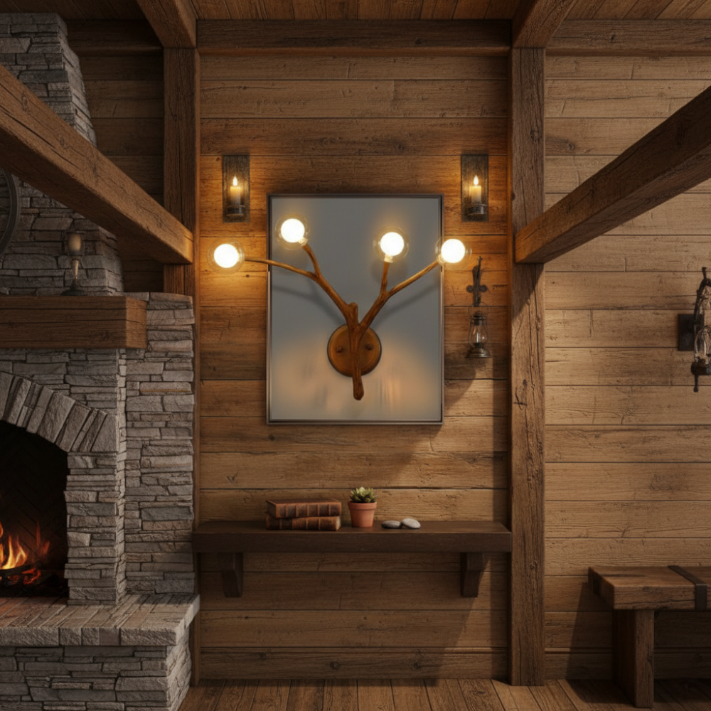 Nordischer Rustikaler Baumzweig-Hängeleuchter – Einladende Lichtakzente für Ihr Zuhause 6