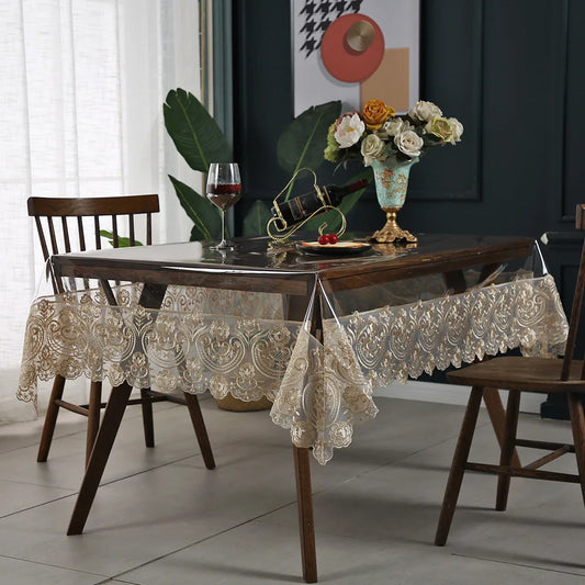 PVC-Tischdecke Mit Spitze – Elegante Schutzlösung Für Jedes Fest 0