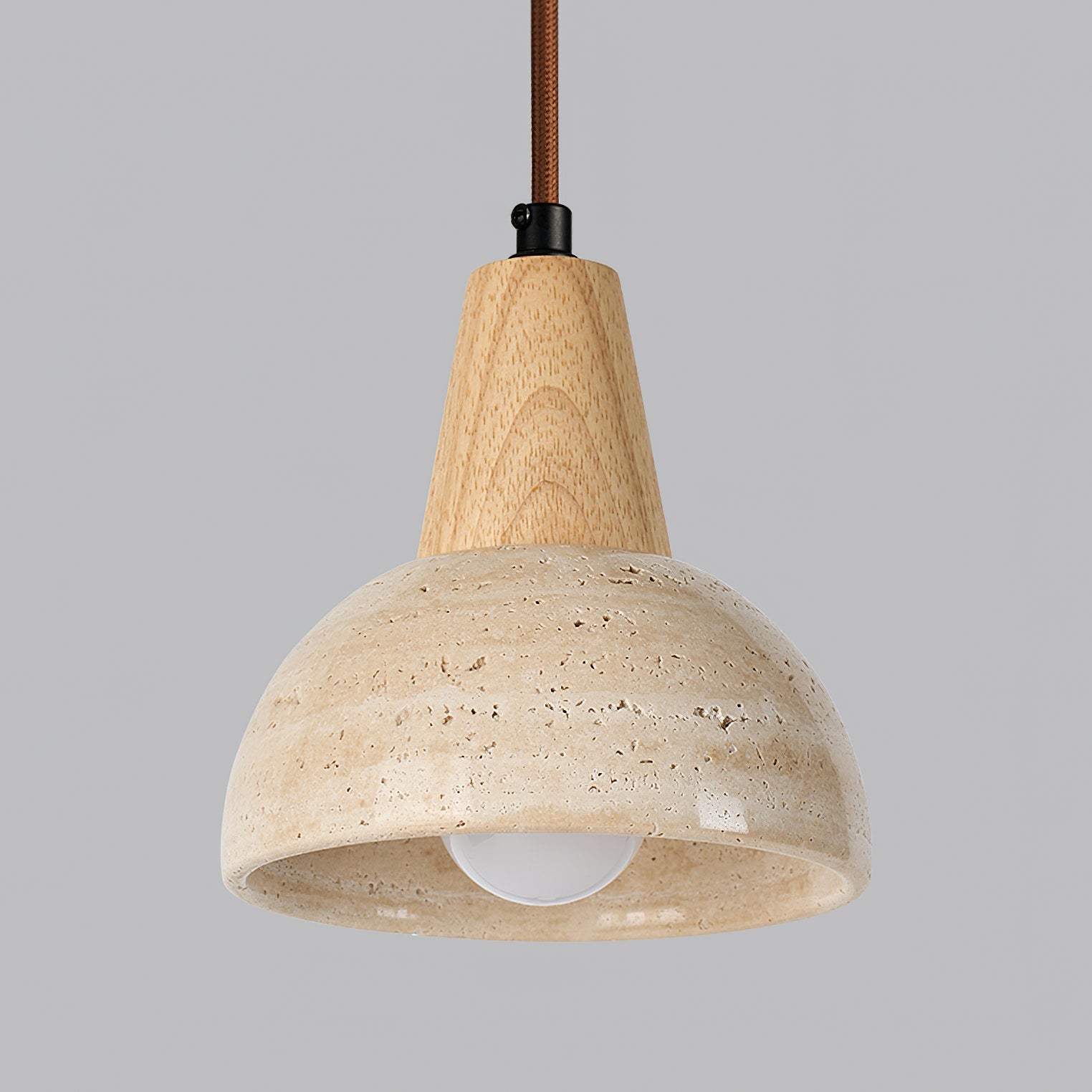 Pendelleuchte Arluoe mit Holz und Travertin – Zeitlose Eleganz für Ihren Essbereich 6