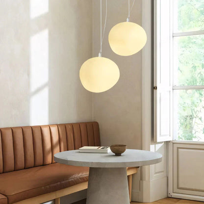 Pendelleuchte Weißer Kieselstein – Elegante Hängelampe Für Gemütliches Licht 2
