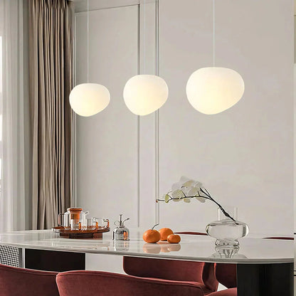 Pendelleuchte Weißer Kieselstein – Elegante Hängelampe Für Gemütliches Licht 3