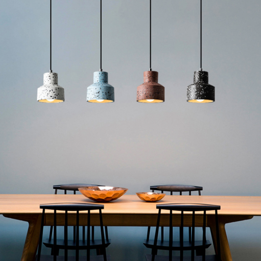 Pendelleuchte Zement Terrazzo – Stilvolle Hängelampe Mit Vintage-Charme 1