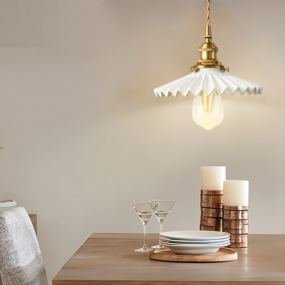 **PleatCeramic Hängelampe** – Elegantes Faltendes Design für Ihr Zuhause 1