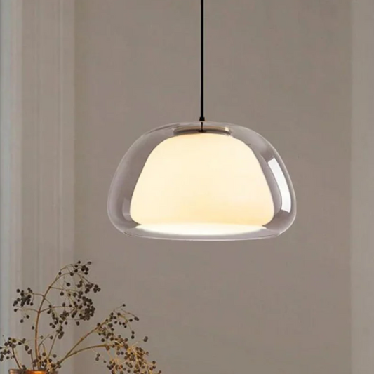Hängeleuchte Glas-Kugel Duo – Sanfte Lichtverteilung