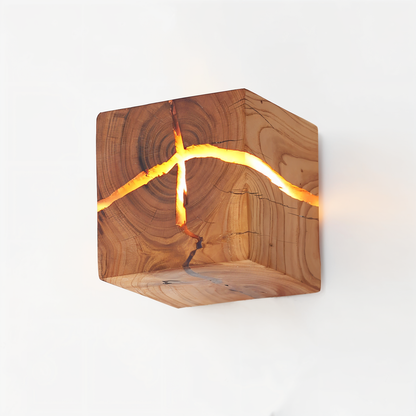 QuadCrackle Wandleuchte Holz – Künstlerisches Lichtspiel für Ihr Zuhause 5