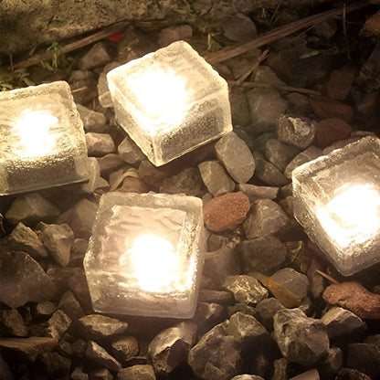 Quadratische Kreative Eisziegel Solarleuchten – Stilvolle Akzente Für Ihren Garten 1