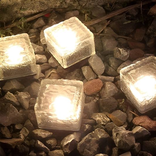 Quadratische Kreative Eisziegel Solarleuchten – Stilvolle Akzente Für Ihren Garten 1