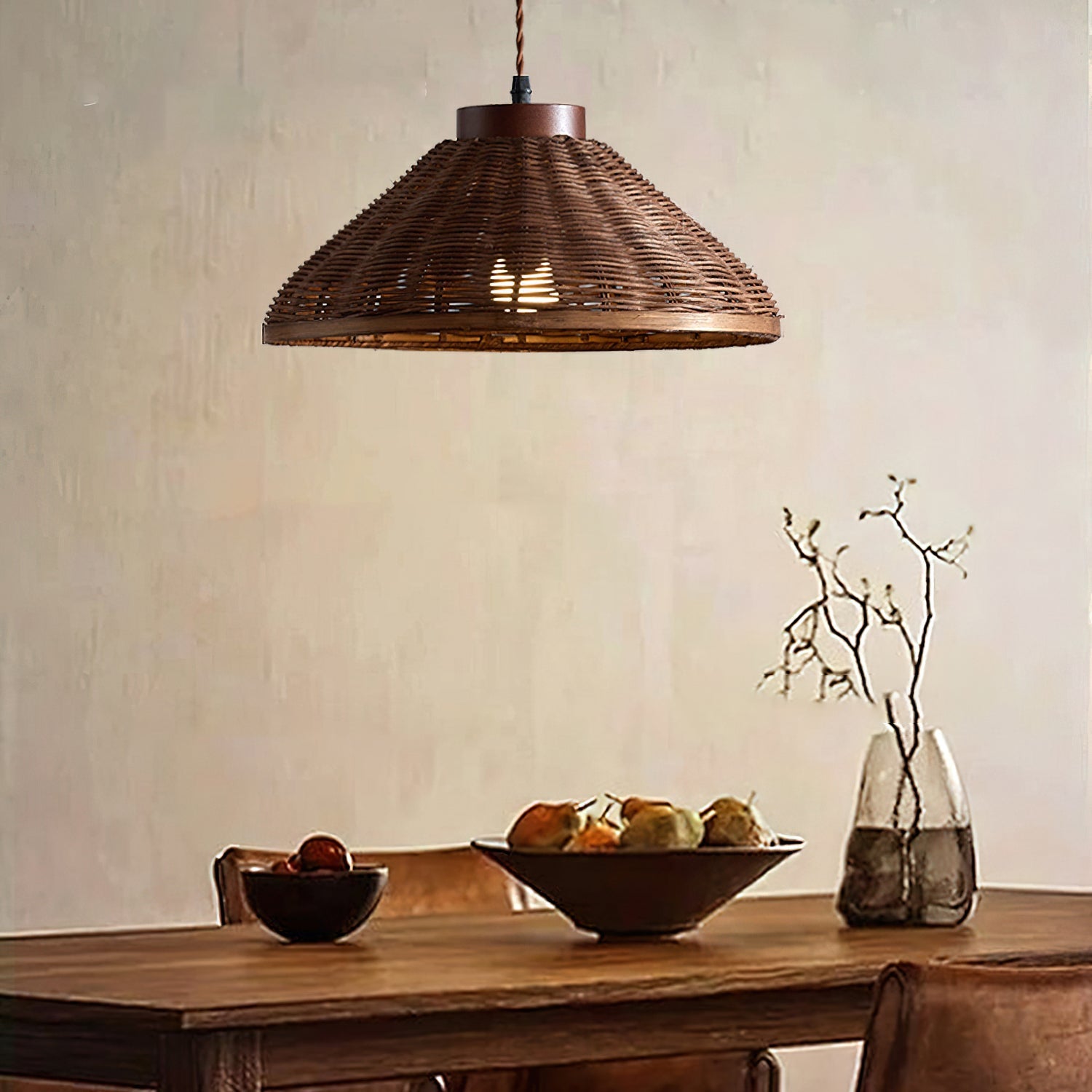 Rasa Pendelleuchte aus Rattan – Elegante Atmosphäre für Ihr Esszimmer 2