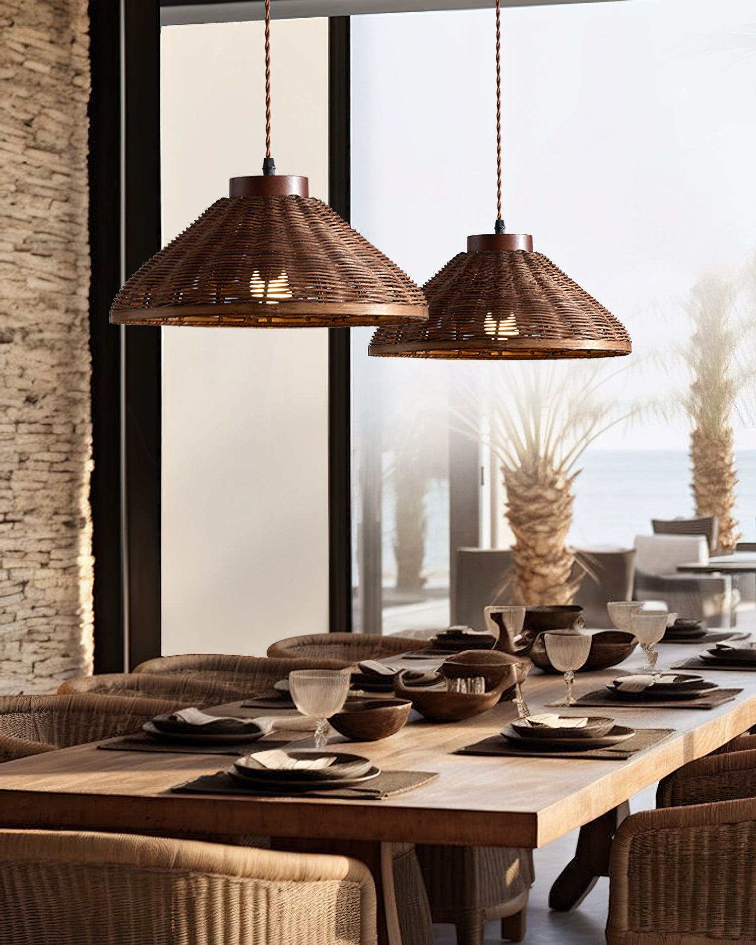 Rasa Pendelleuchte aus Rattan – Elegante Atmosphäre für Ihr Esszimmer 3
