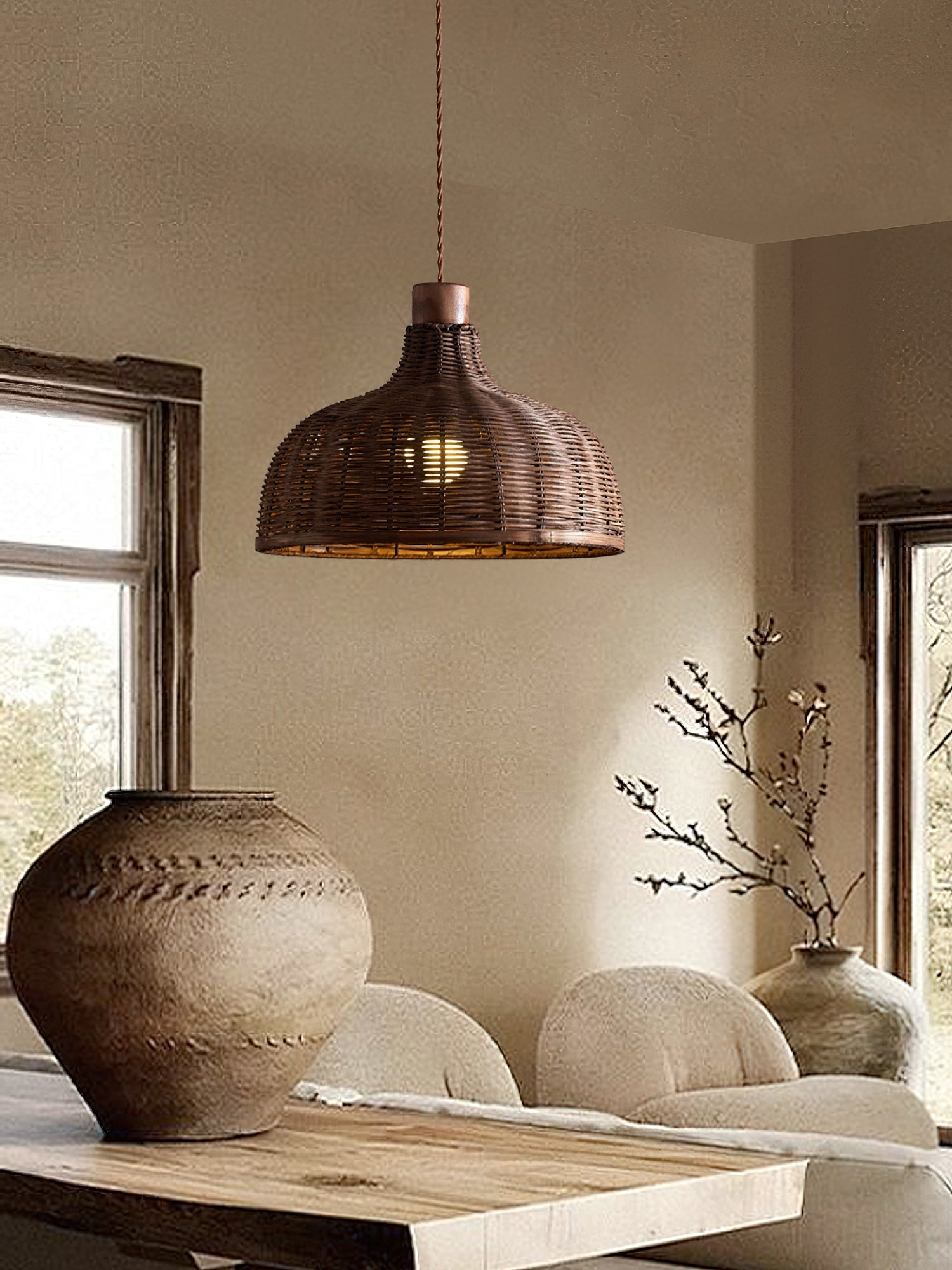 Rasa Pendelleuchte aus Rattan – Elegante Atmosphäre für Ihr Esszimmer 5
