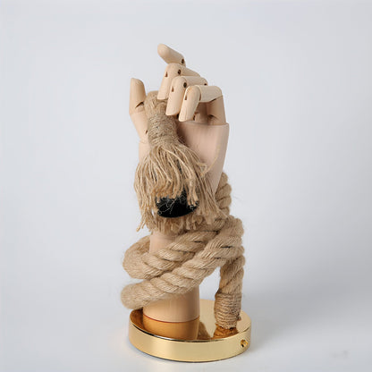 RetroHand Wandleuchte Hanfseil – Vintage Eleganz Für Gemütliche Abende 6