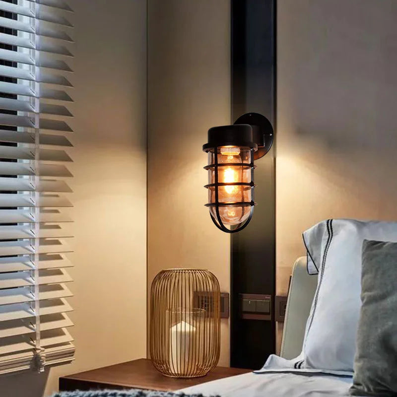 Retro Industrielle Wasserdichte Wandlampe – Stilvolle Außenbeleuchtung für Einzigartigen Charme 2