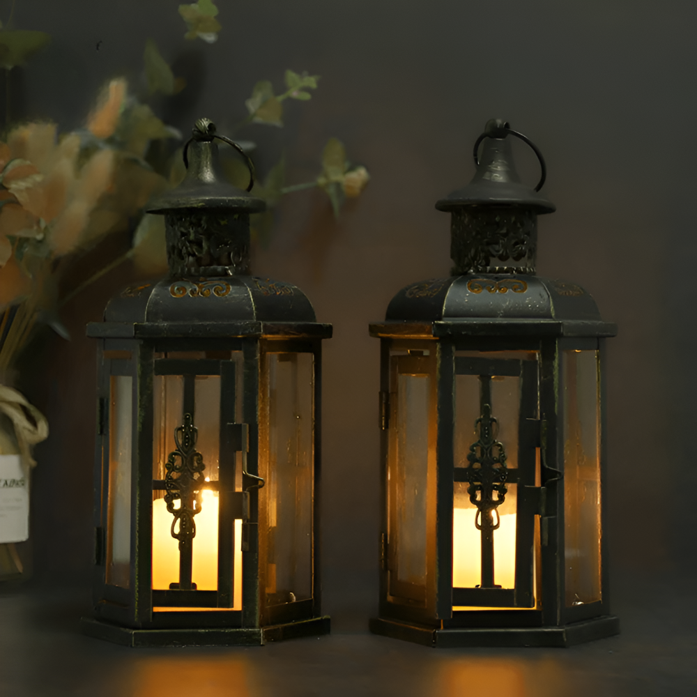 **Retro Skandinavischer Schwarzer Eisen Kerzenhalter – Elegante Atmosphäre für Ihr Zuhause** 1