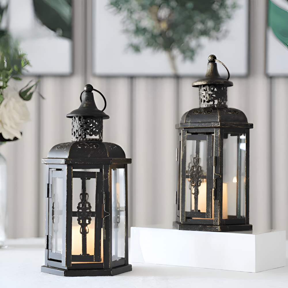 **Retro Skandinavischer Schwarzer Eisen Kerzenhalter – Elegante Atmosphäre für Ihr Zuhause** 4