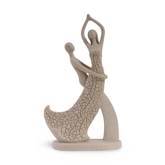 **Romantische Sandstein Paar Dekor Figuren – Elegante Resin Skulptur für Stilvolle Akzente** 0