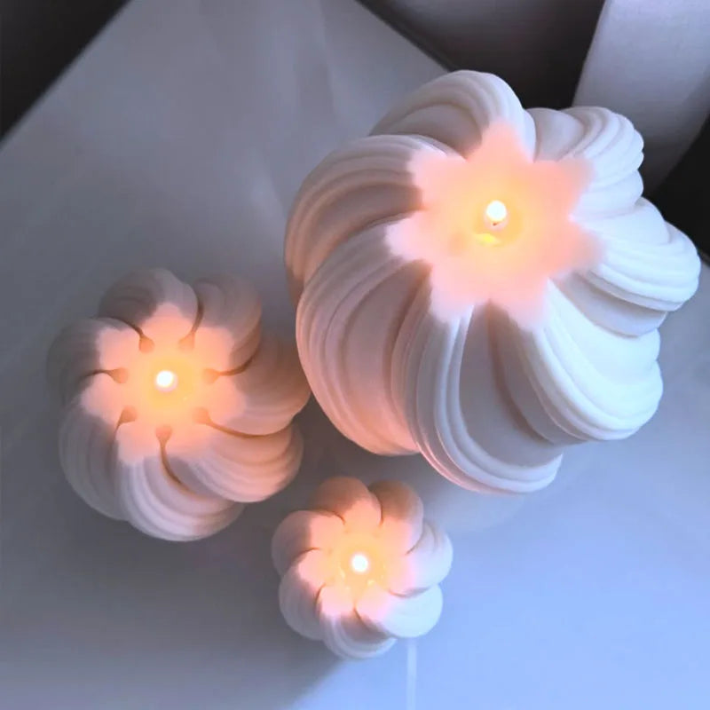 Rotationssäule Kerze Silikonform – Kreative Geometrische Wellen für Einzigartige Projekte 1