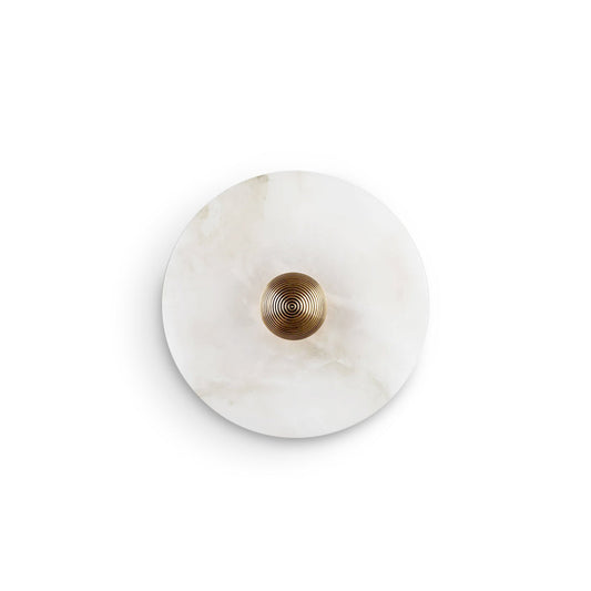 Runde Alabaster Wandleuchte – Stilvolle Lichtquelle für Elegante Räume 1