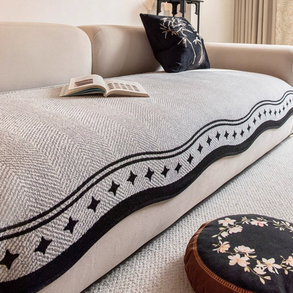 Rutschfester Sofabezug Modern Wave – Eleganter Schutz Für Ihr Wohnzimmer 1