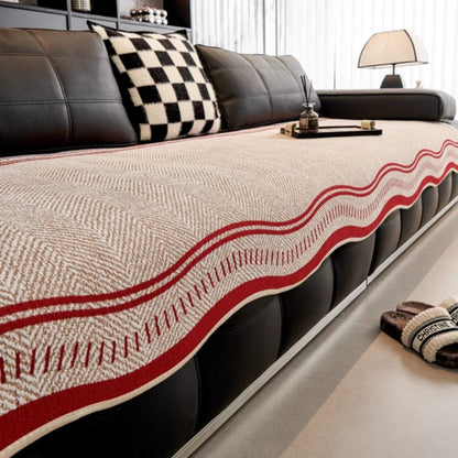 Rutschfester Sofabezug Modern Wave – Eleganter Schutz Für Ihr Wohnzimmer 2