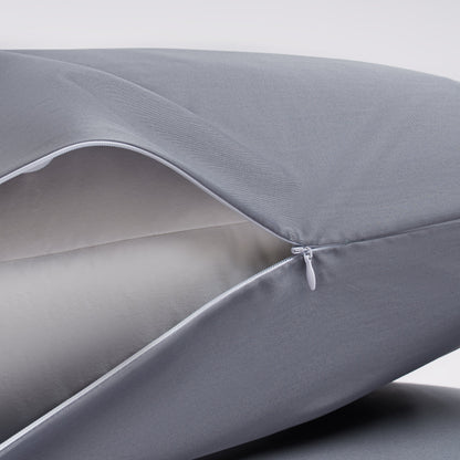 Schiefergraues Satin Bettwäsche-Set – Luxuriöser Komfort für Stilbewusste 6