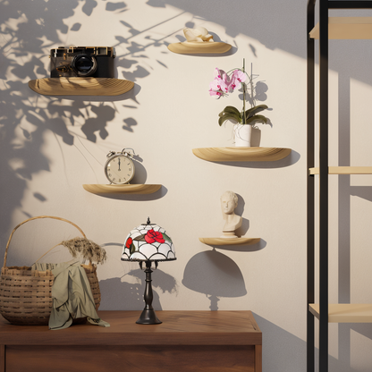 **SemiCirc Regal Holz – Stilvolles Wandregal für Eleganz** 2