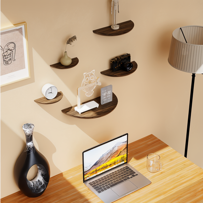 **SemiCirc Regal Holz – Stilvolles Wandregal für Eleganz** 5