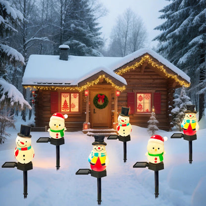 SnowGlow Weihnachts-Schneemann-Solar-LED-Lampe – Festliche Gartenbeleuchtung für Winterabende 3