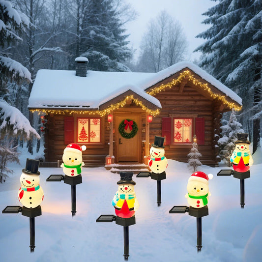 SnowGlow Weihnachts-Schneemann-Solar-LED-Lampe – Festliche Gartenbeleuchtung für Winterabende 3