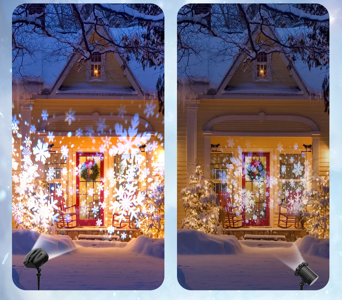 Snowglow LED-Weihnachtsschneefallprojektor – Bezaubernde Winterlichter Für Ihr Zuhause 4