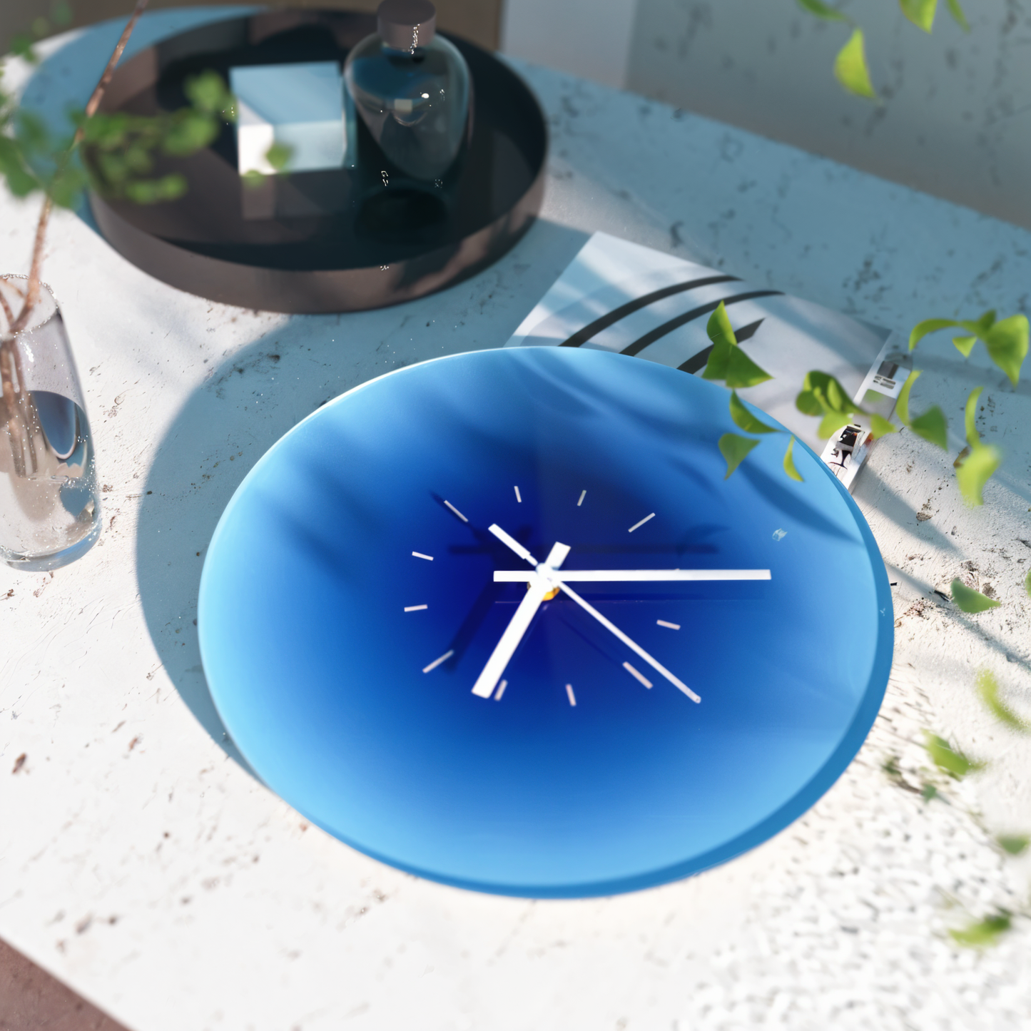 Sonnenuntergang Wanduhr Glasrahmen – Ruhevolle Zeitmessung Mit Farbenfrohem Design 4