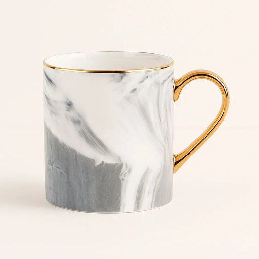 Sophia Marmor-Kaffeetasse Mit Goldenem Griff – Stilvolles Design Für Kaffeemomente 0