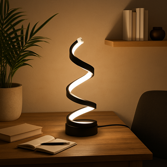 Spiral-LED Tischlampe Modern – Stimmungsvolles Licht Für Jeden Raum 0