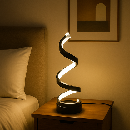 Spiral-LED Tischlampe Modern – Stimmungsvolles Licht Für Jeden Raum 4