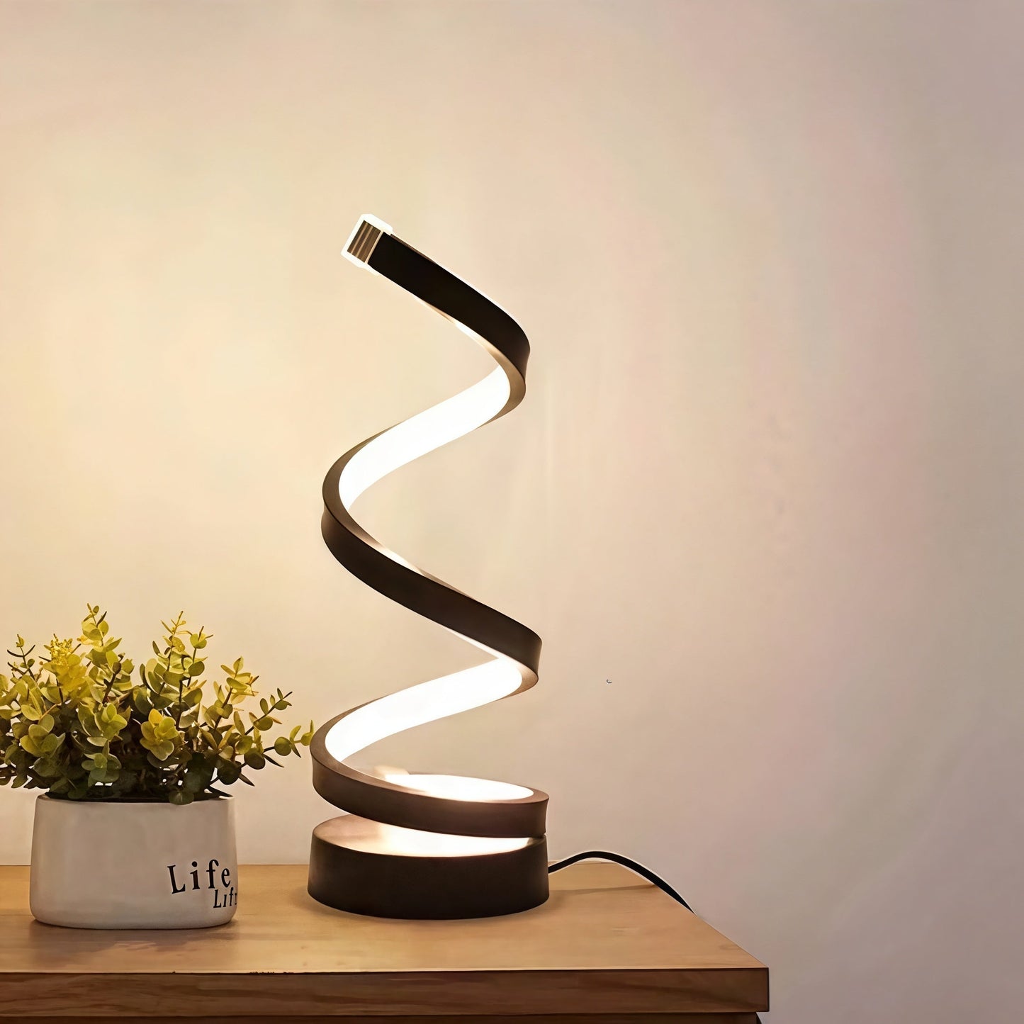 Spiral-LED Tischlampe Modern – Stimmungsvolles Licht Für Jeden Raum 5