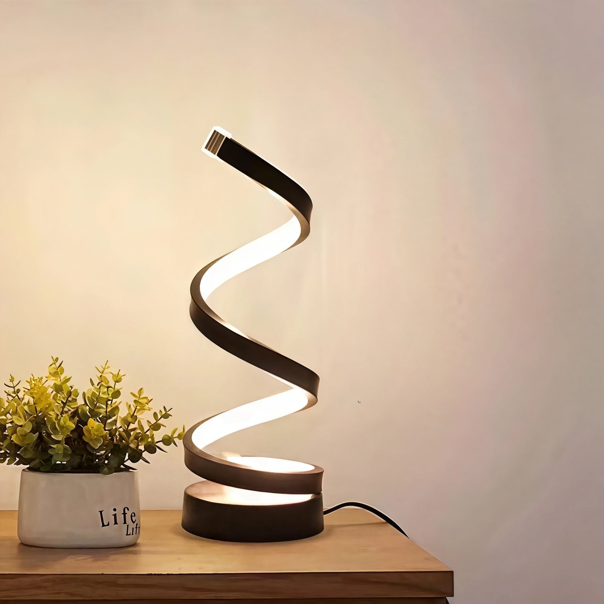 Spiral-LED Tischlampe Modern – Stimmungsvolles Licht Für Jeden Raum 5