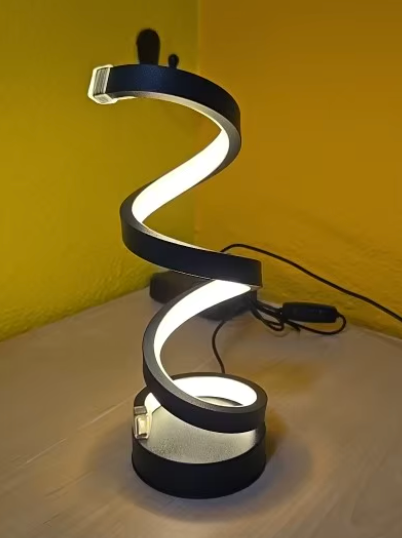 Spiral-LED Tischlampe Modern – Stimmungsvolles Licht Für Jeden Raum 6