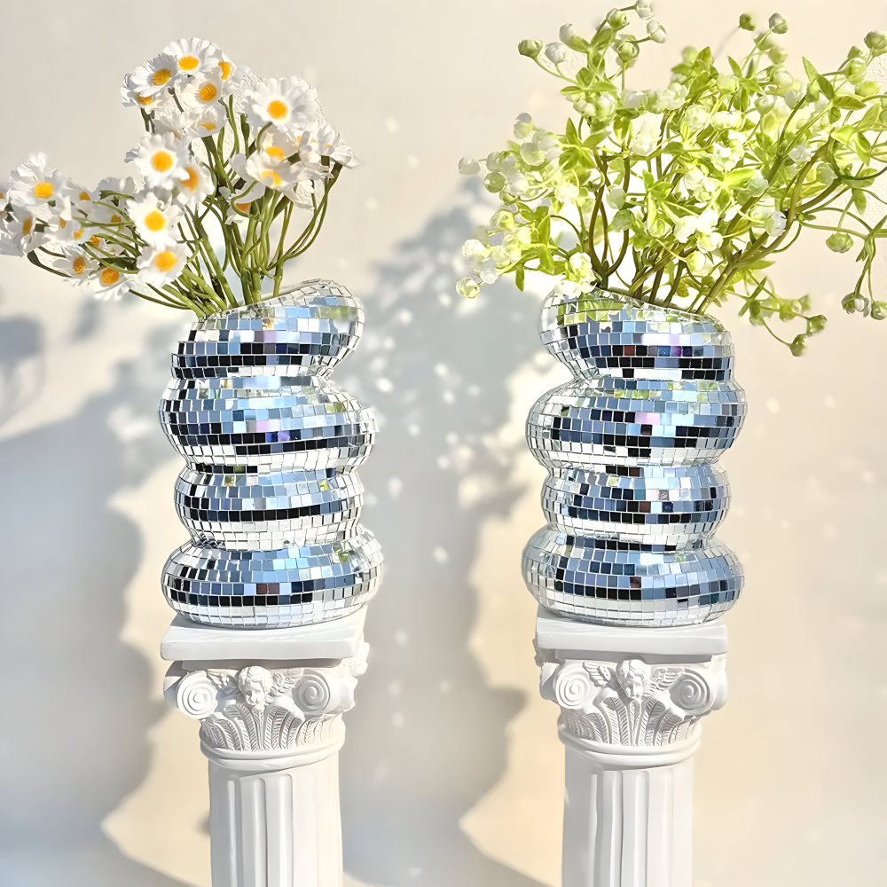 Sprudelnde Disco Vase – Funkelnder Glamour für Ihre Blumen 4