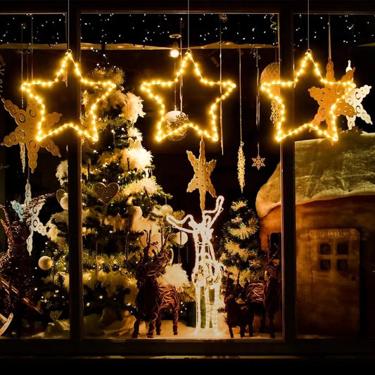 StellaLume Fensterlichter mit Weihnachtssternen – Bezaubernde Beleuchtung für Festliche Stimmung 1
