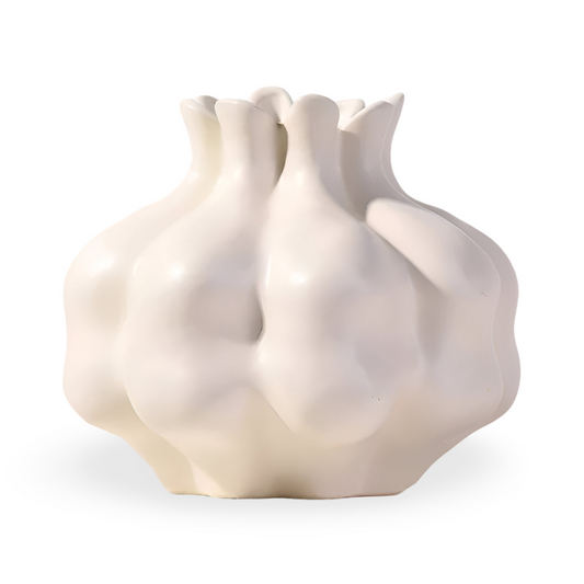 Stilvolle Cremefarbene Granatapfel Vase – Elegante Keramik für Einzigartige Akzente 0